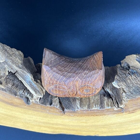 Burlwood Cut Live Edge Wood Slab Slice Owl Decor Unique OFAK Artwork - Picture 3 of 16